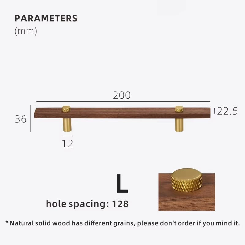 Dooroom Walnut Brass Furniture Handles Long Modern Pulls Cupboard Wardrobe Dresser Shoe Box Wine Bar Drawer Cabinet Knobs