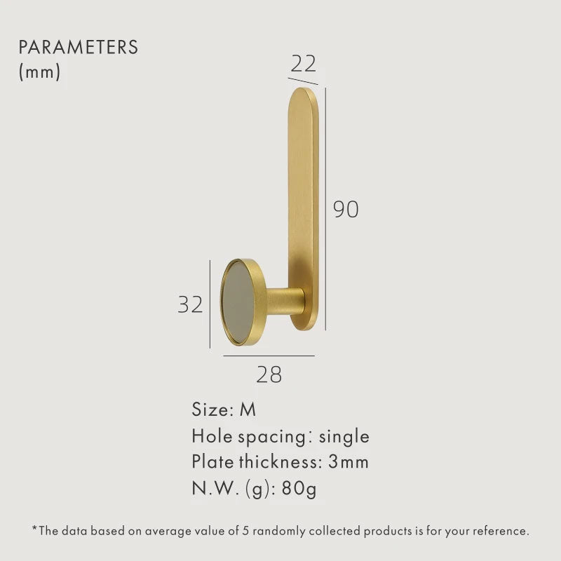DOOROOM Brass Real Leather Cabinet Handles Cupboard Door Pulls Bearing Hooks Bathroom Indoor Kitchen Hallway Wall Clothes Hook