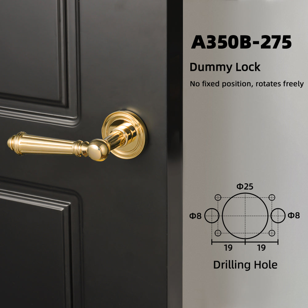 DOOROOM Brass Furniture Door Lock Bright Silver French Retro Bright Gold Door Handle Lock Set Furniture Hardware Accessories