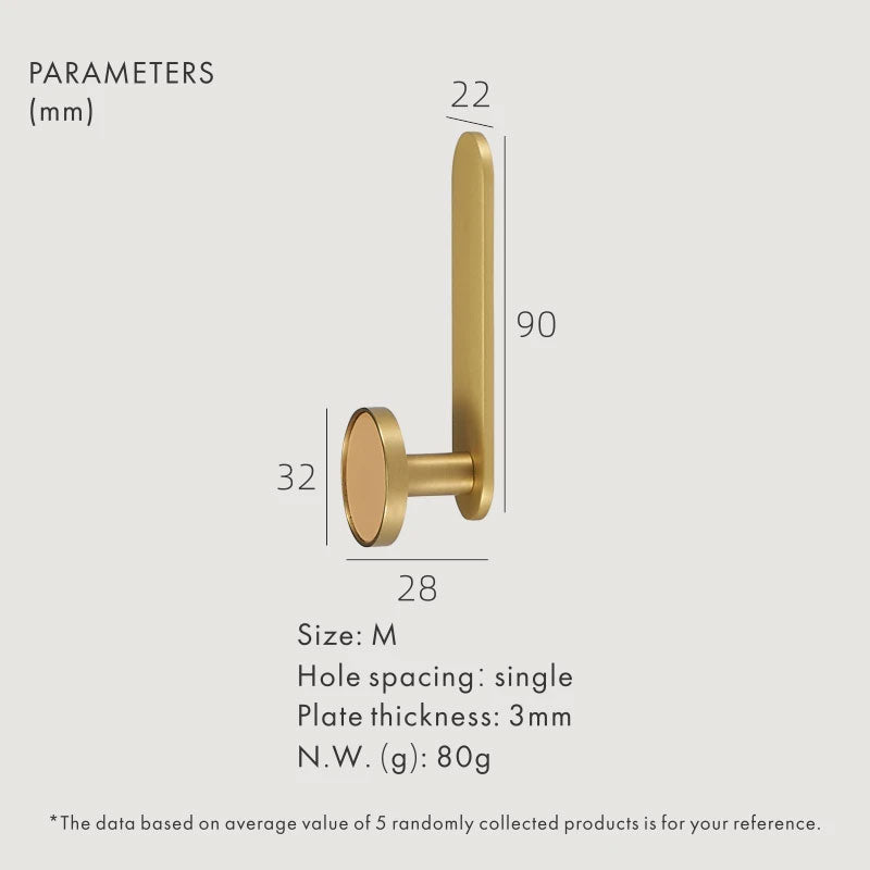 DOOROOM Brass Real Leather Cabinet Handles Cupboard Door Pulls Bearing Hooks Bathroom Indoor Kitchen Hallway Wall Clothes Hook