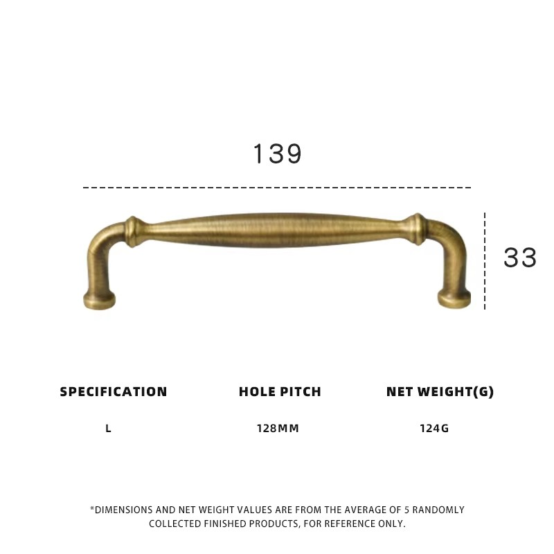 DOOROOM Brass Furniture Handles Retro Antique Bronze Kitchen Cabinet Drawer Knob Modern Drawer Pull Handle Hardware Accessoires