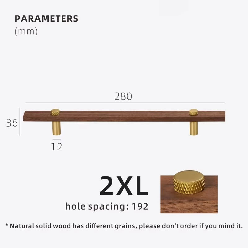 Dooroom Walnut Brass Furniture Handles Long Modern Pulls Cupboard Wardrobe Dresser Shoe Box Wine Bar Drawer Cabinet Knobs