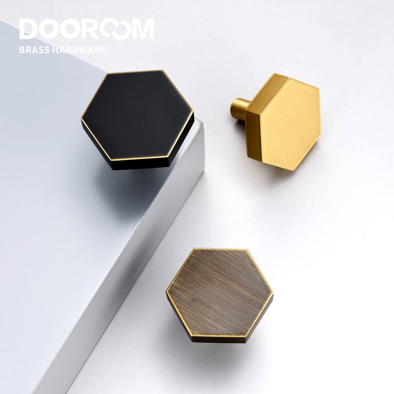 Dooroom 黄铜家具把手北欧金色黑古铜白色木门衣柜梳妆台橱柜抽屉柜拉手