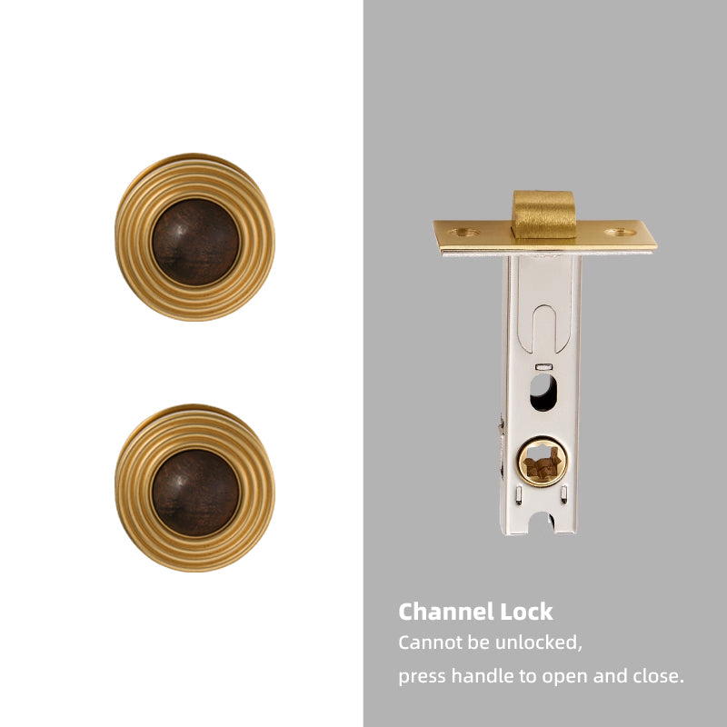 Dooroom Brass and numb Door Lock Set Simplicity Interior Bedroom Bathroom Lock Door Dummy Lock Passage Privacy Lock
