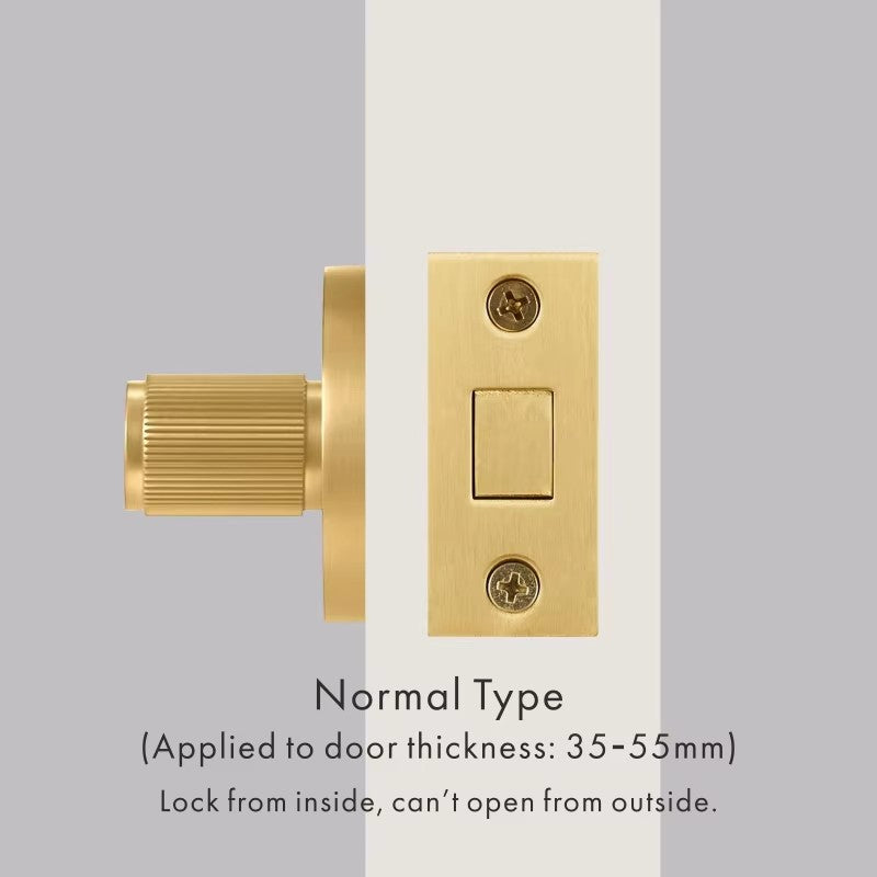Dooroom Brass Linear Stripe Hidden Door Lock Set Living Room Bathroom Thumb Turn Matt Black Brushed Brass Open In Emergency