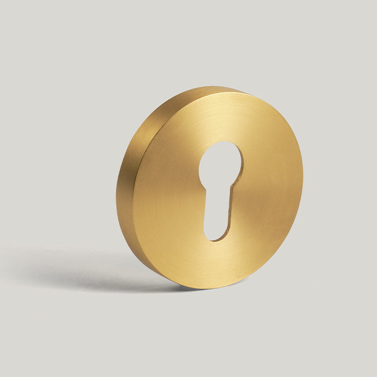 DOOROOM Brass Door Handle Accessories Euro Cylinder Escutcheon Rose Cover Matt Brass Antique Bronze Black