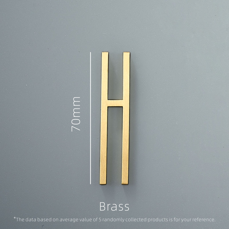 Dooroom Brass Letters A-Z For Company Names Door Plates Decorative Wall Letters Personalized Symbols Address