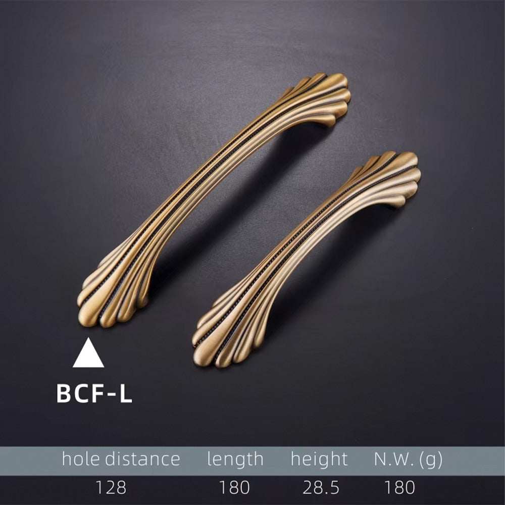 Dooroom Brass Handles New European American Diplopore Stripe Wardrobe Dresser Cupboard Cabinet Drawer Shoe Box Furniture Pulls