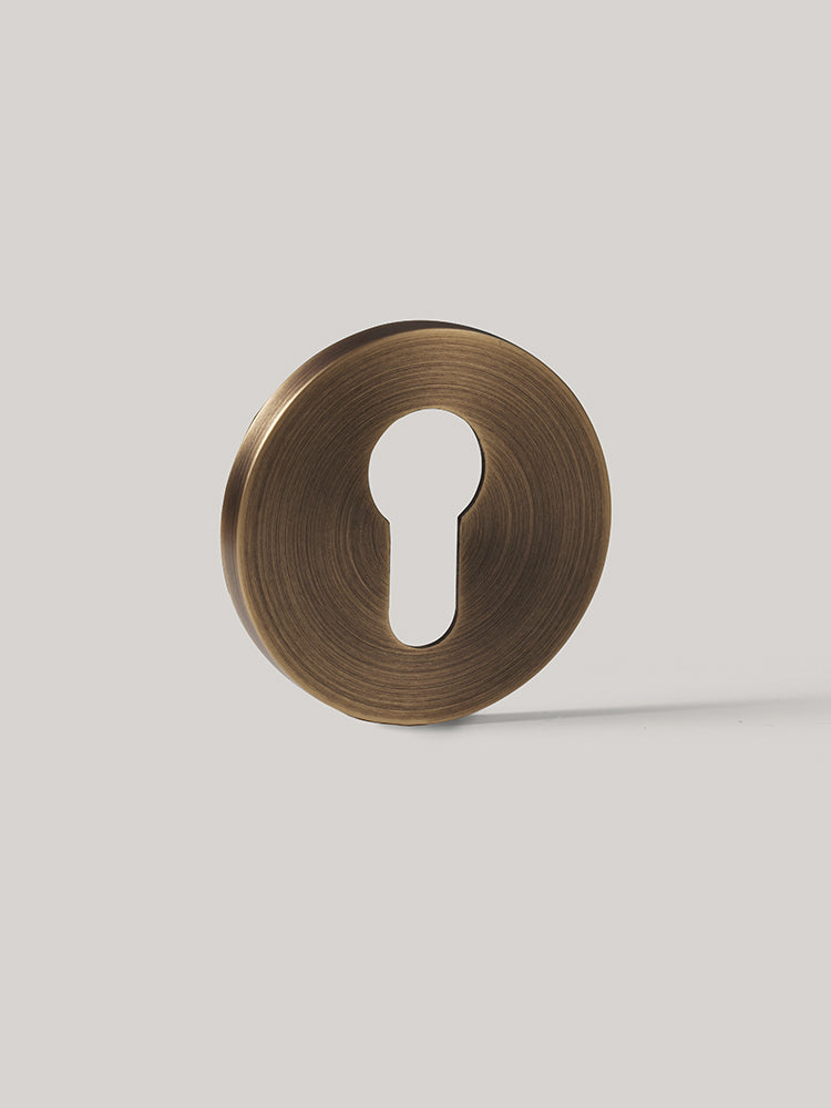 DOOROOM Brass Door Handle Accessories Euro Cylinder Escutcheon Rose Cover Matt Brass Antique Bronze Black