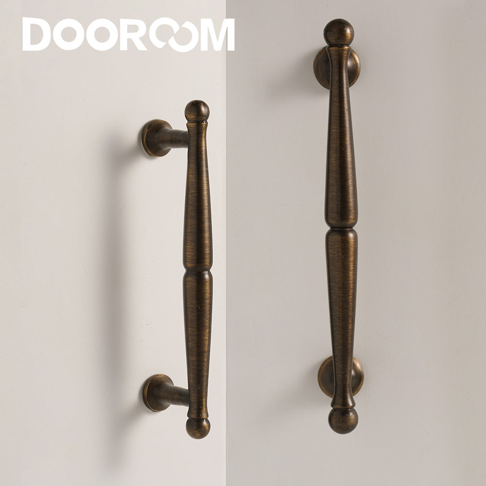 Dooroom Brass Furniture Handles Wardrobe Dresser Cupboard Cabinet Drawer Knob Black Bronze Gold American Pastoral European Pull