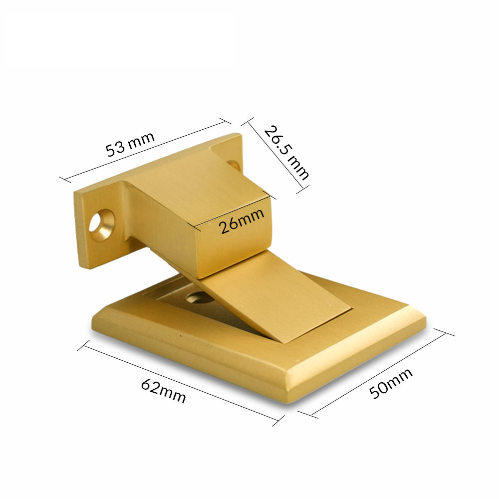 Dooroom Brass Door Stops Punch Free Invisible Magnetic Door Holder Underfloor Heating Door Bumper Catch Free Tapes
