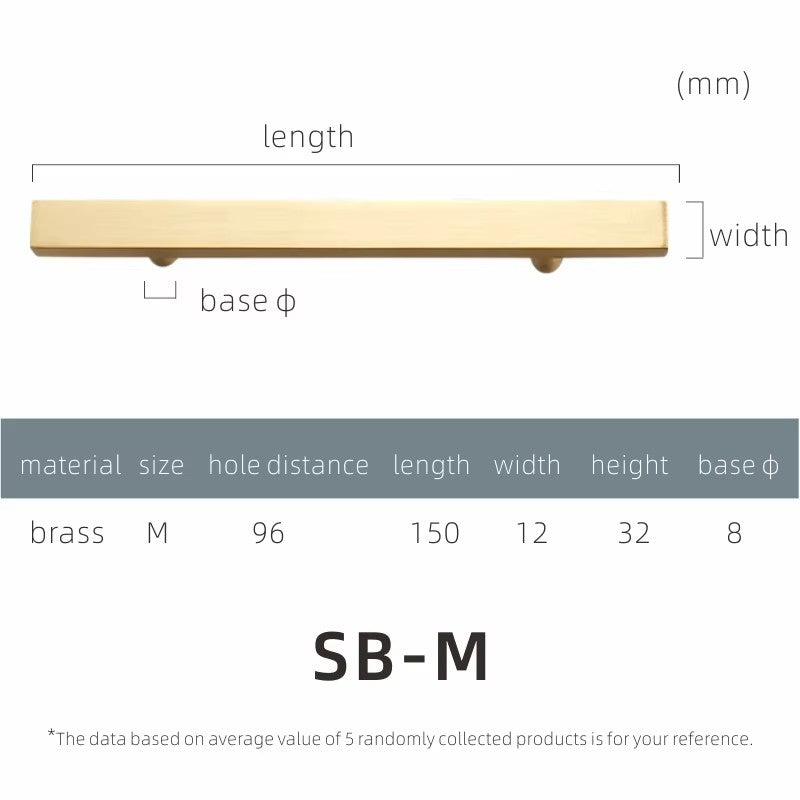 Dooroom Dulu Brass Furniture Handles Modern Wardrobe Dresser Cupboard Drawer Cabinet Door Long Square Black/Gold Pulls Knobs