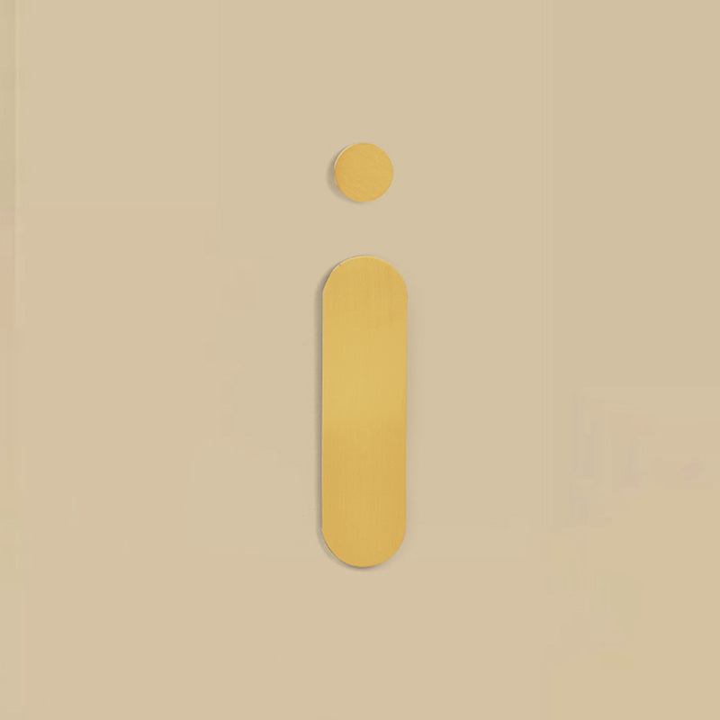 DOOROOM Brass Male And Female Logos Shopping Mall Fitting Changing Room Gender Prompt Toilet Identification Gender Marker