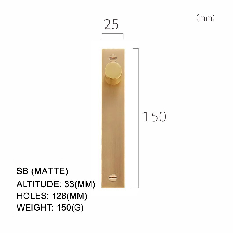 Dooroom Brass Long Furniture Handles Knurled Wardrobe Dresser Cupboard Cabinet Drawer Refrigerator Door Pulls Knobs